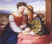 Friedrich overbeck Italia and Germania oil painting on canvas